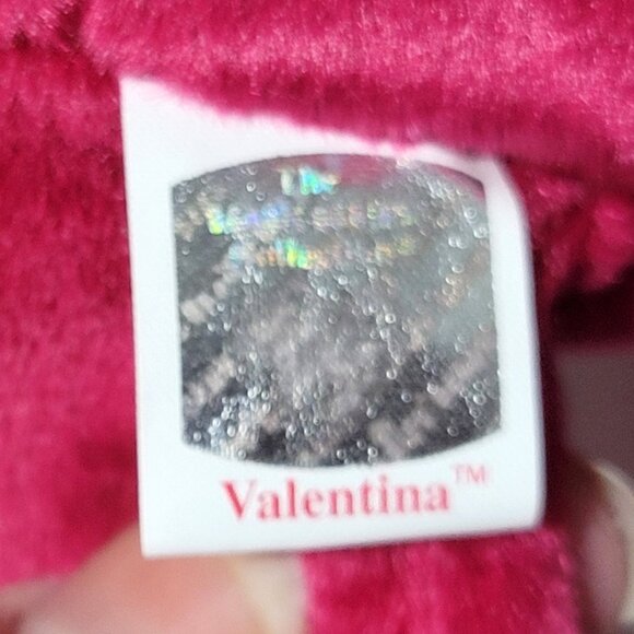 Vintage Ty Beanie Babies Valentino & Valentina Bears 1993 1999 White Pink New - Picture 4 of 5